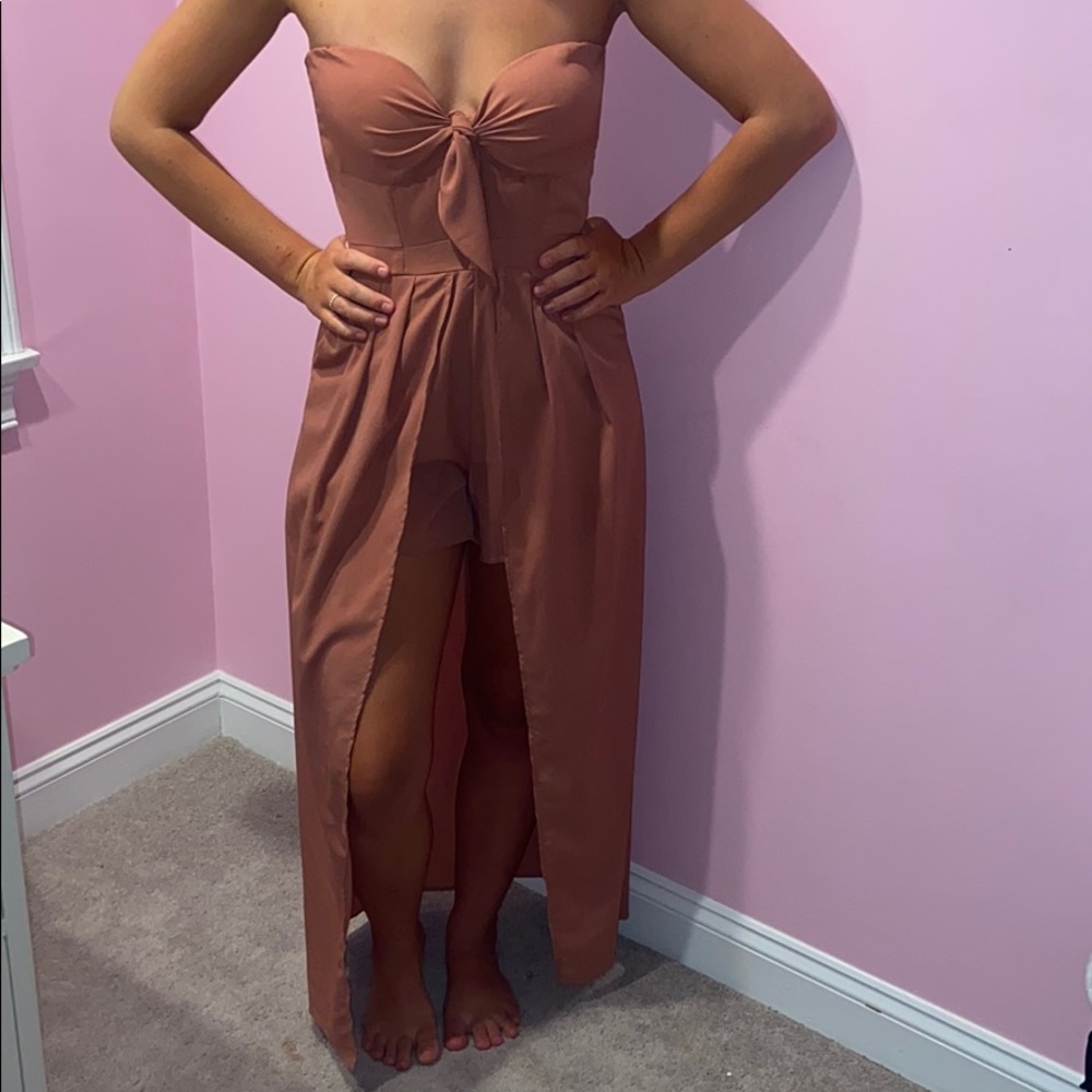 runaway the label romper maxi dress